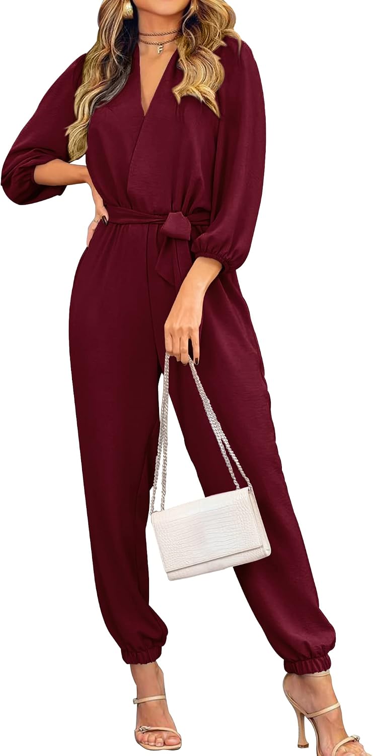 PRETTYGARDEN – Combinaison élégante sans manches pour femme, col montant et pantalon large avec poches