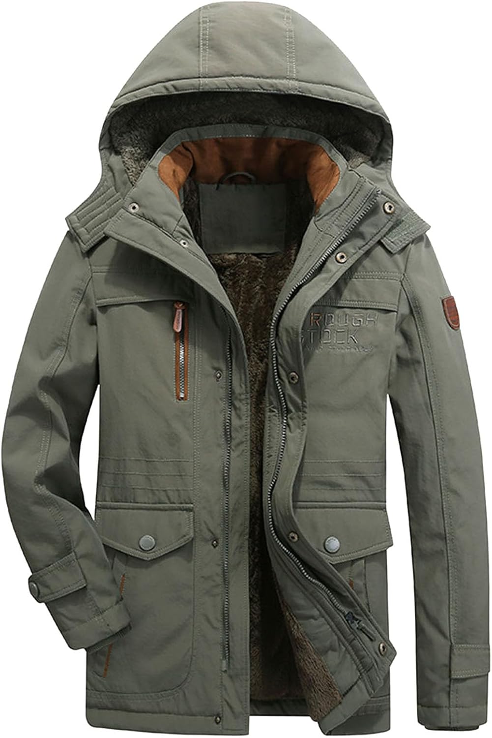Manteau d'hiver matelassé à capuche pour homme – Doudoune chaude, coupe-vent et imperméable