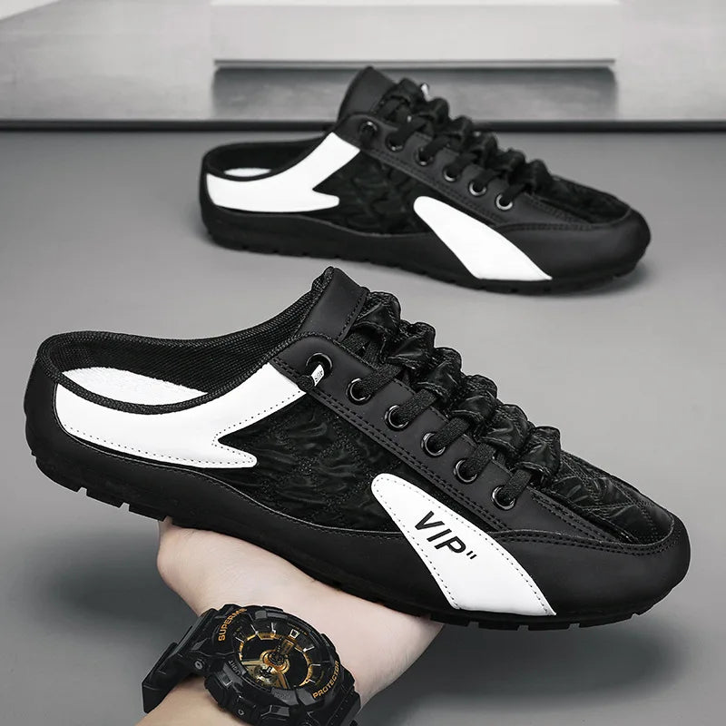 Baotou – Mules homme à semelle plate – Style tendance, léger et décontracté pour l’été