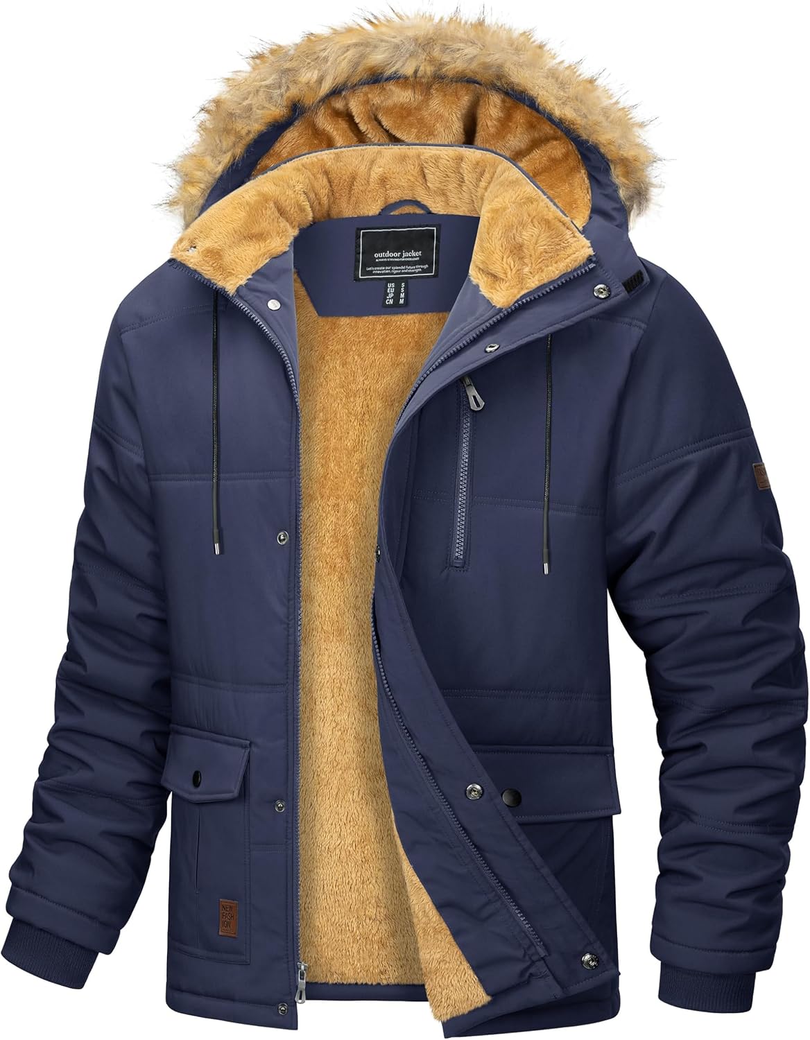 MAGCOMSEN – Veste d'hiver pour homme, coupe-vent et imperméable – Polaire chaude pour la randonnée et le travail