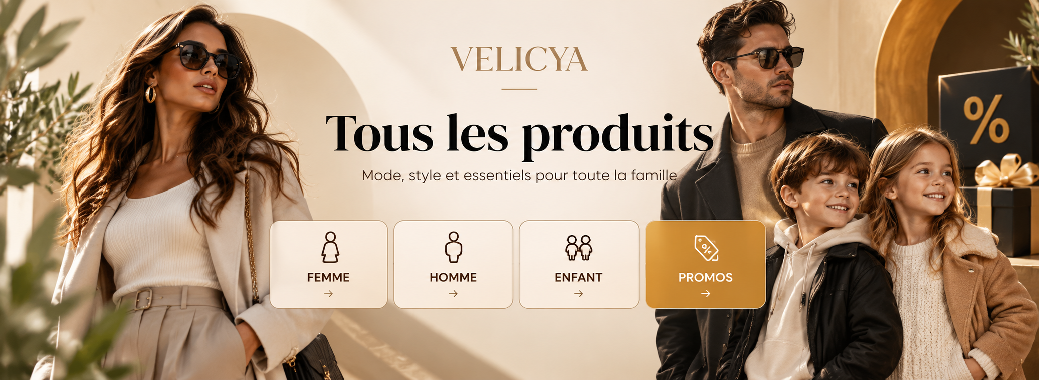 VELICYA — Tous les produits : Femme, Homme, Enfant et Promos